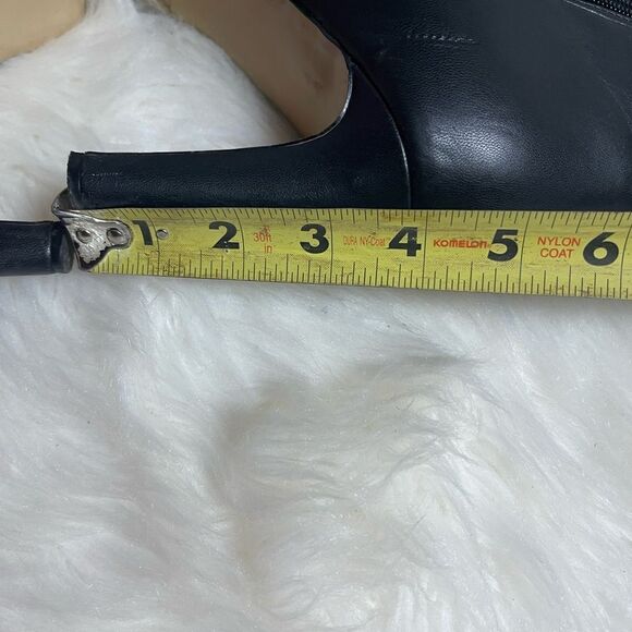 Nine West synthetic black ankle platform heel boots side zipper size 8M - Picture 7 of 10